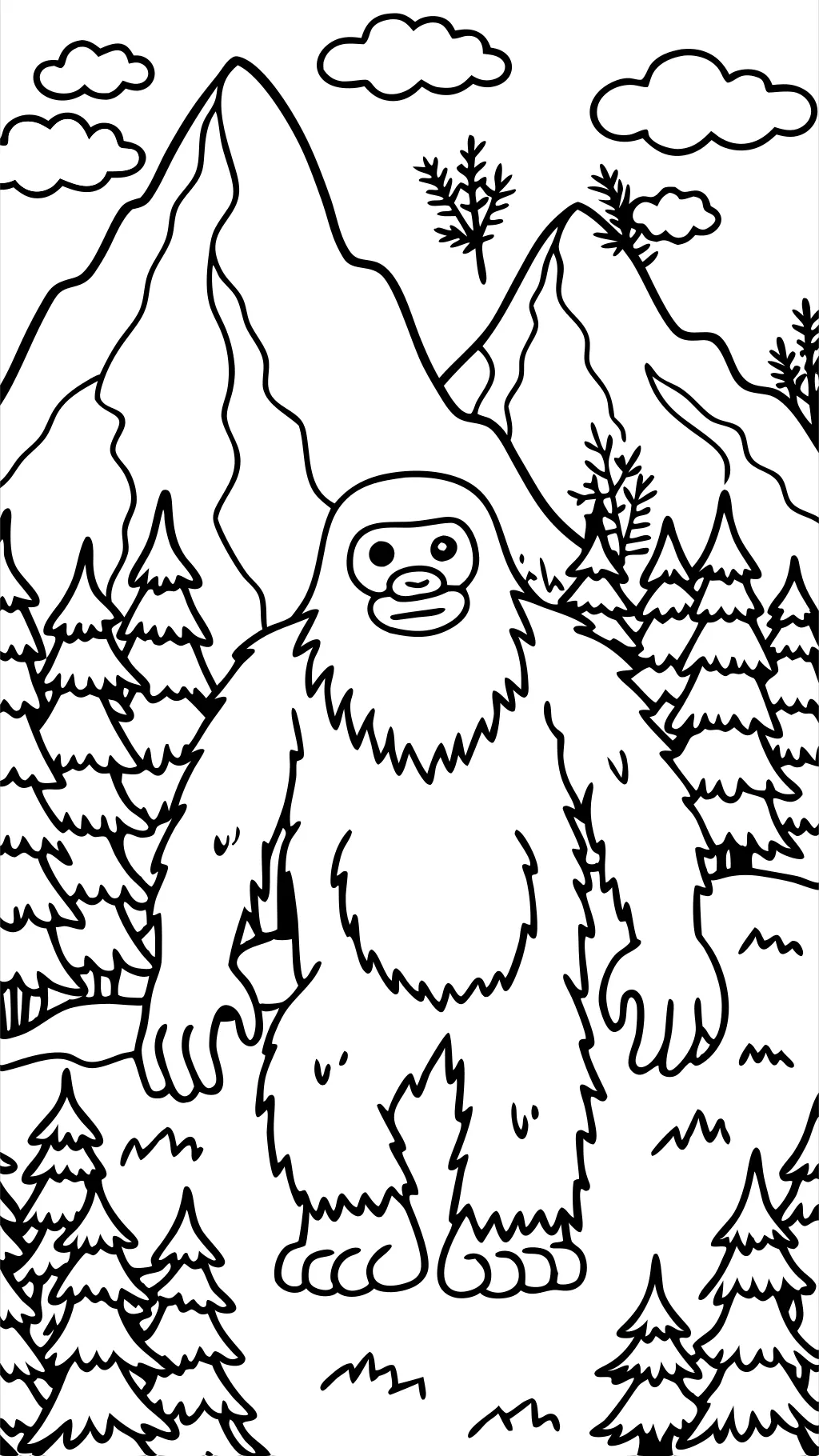 big foot coloring page